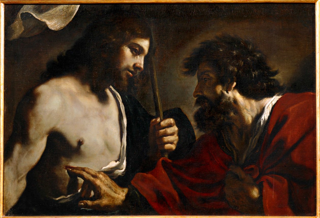 Tomás el Dudoso ... (pintura sobre lienzo) de Guercino (1591-1666)