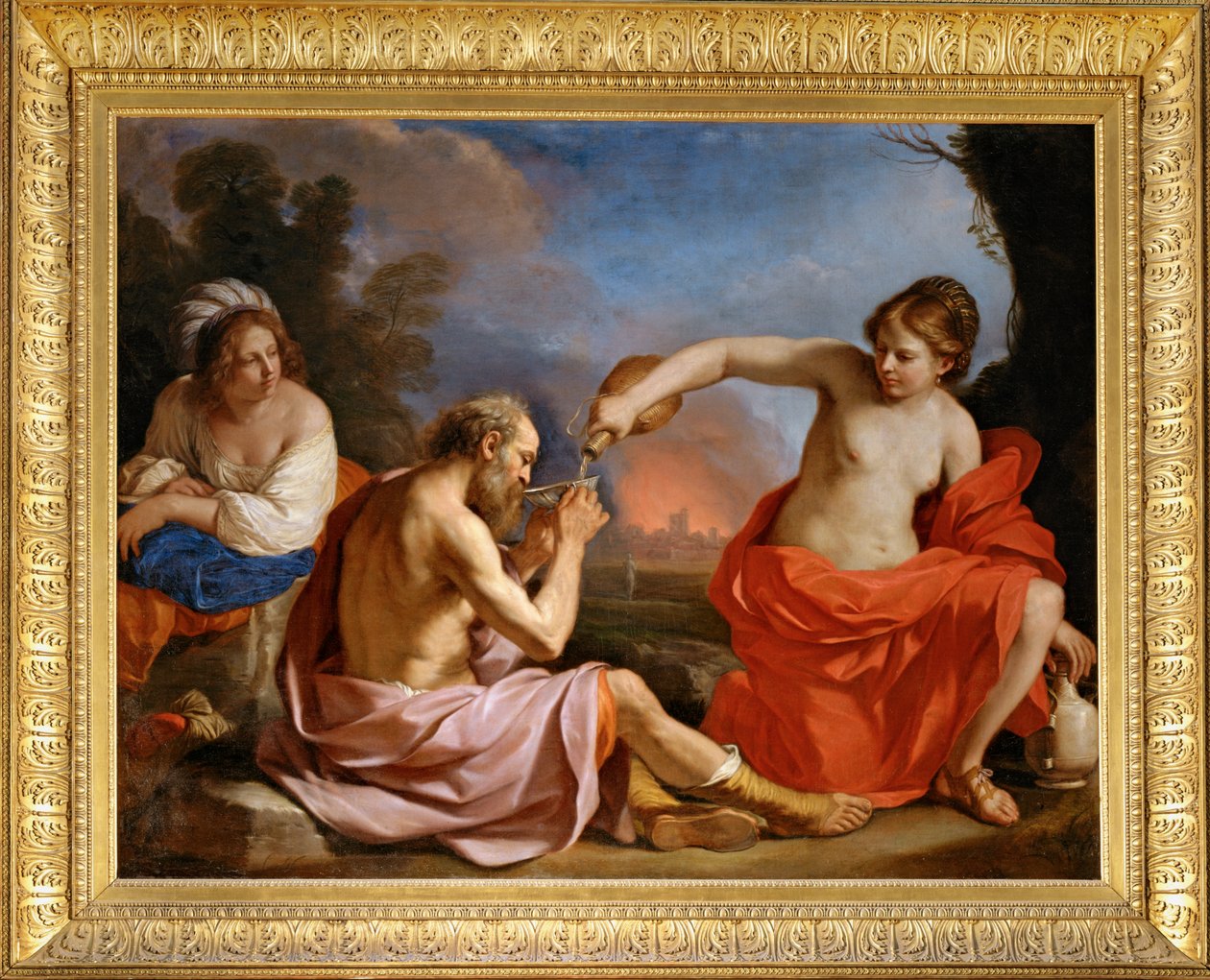 Loth et ses filles - Loth y sus hijas ... de Guercino (1591-1666)