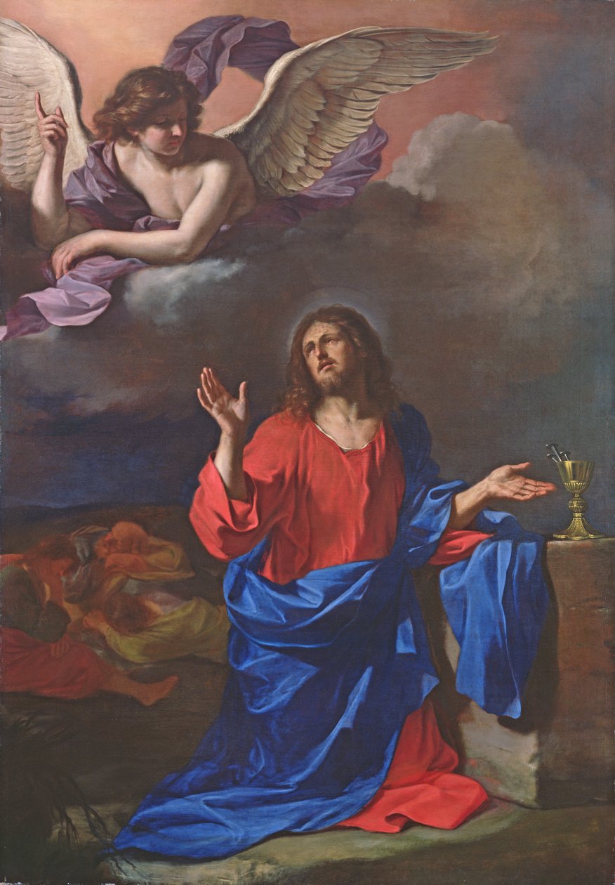 La agonía en el jardín (óleo sobre lienzo) de Guercino (1591 1666)