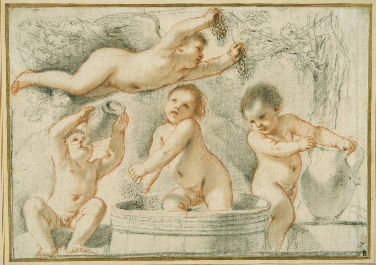 Alegoría de la elaboración del vino de Guercino