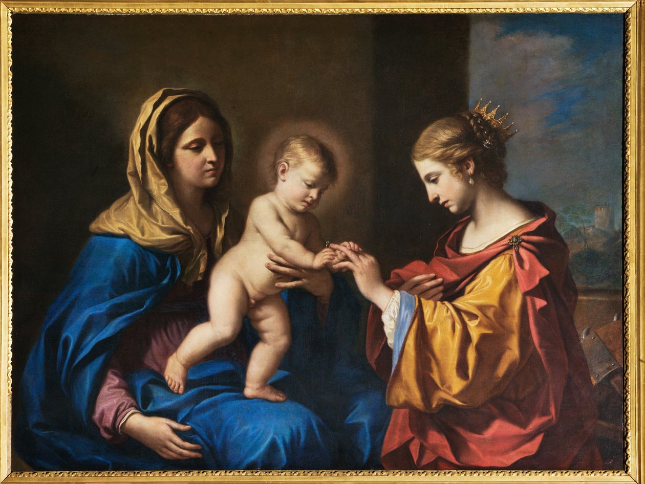 Matrimonio místico de Santa Catalina de Guercino