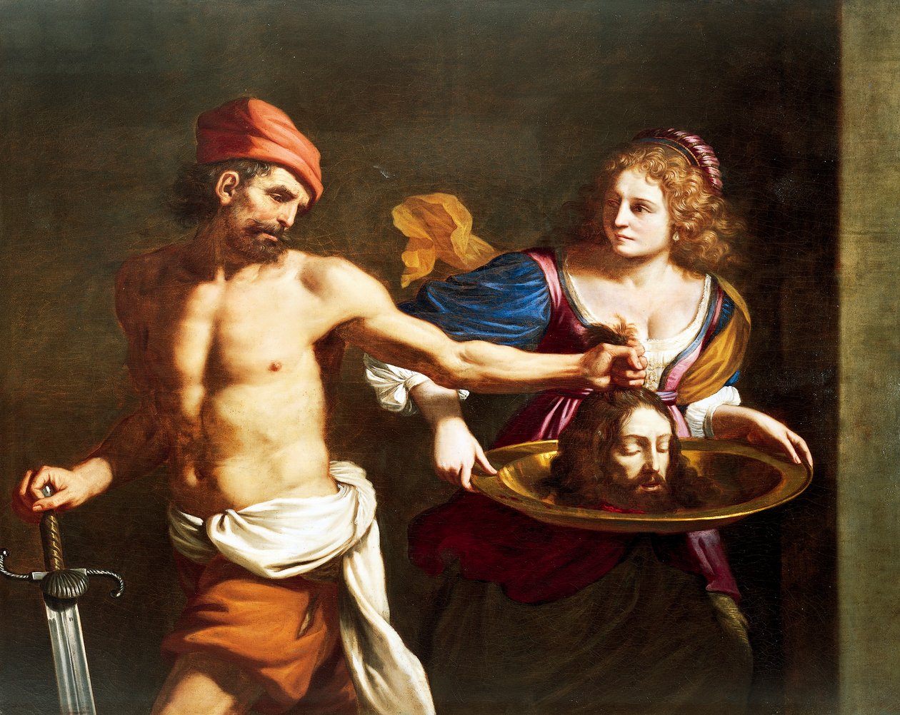 Salomé recibe la cabeza de Juan Bautista, de Giovanni Francesco Barbieri, conocido como Guercino (1591-1666), óleo sobre lienzo de Guercino (1591 1666)