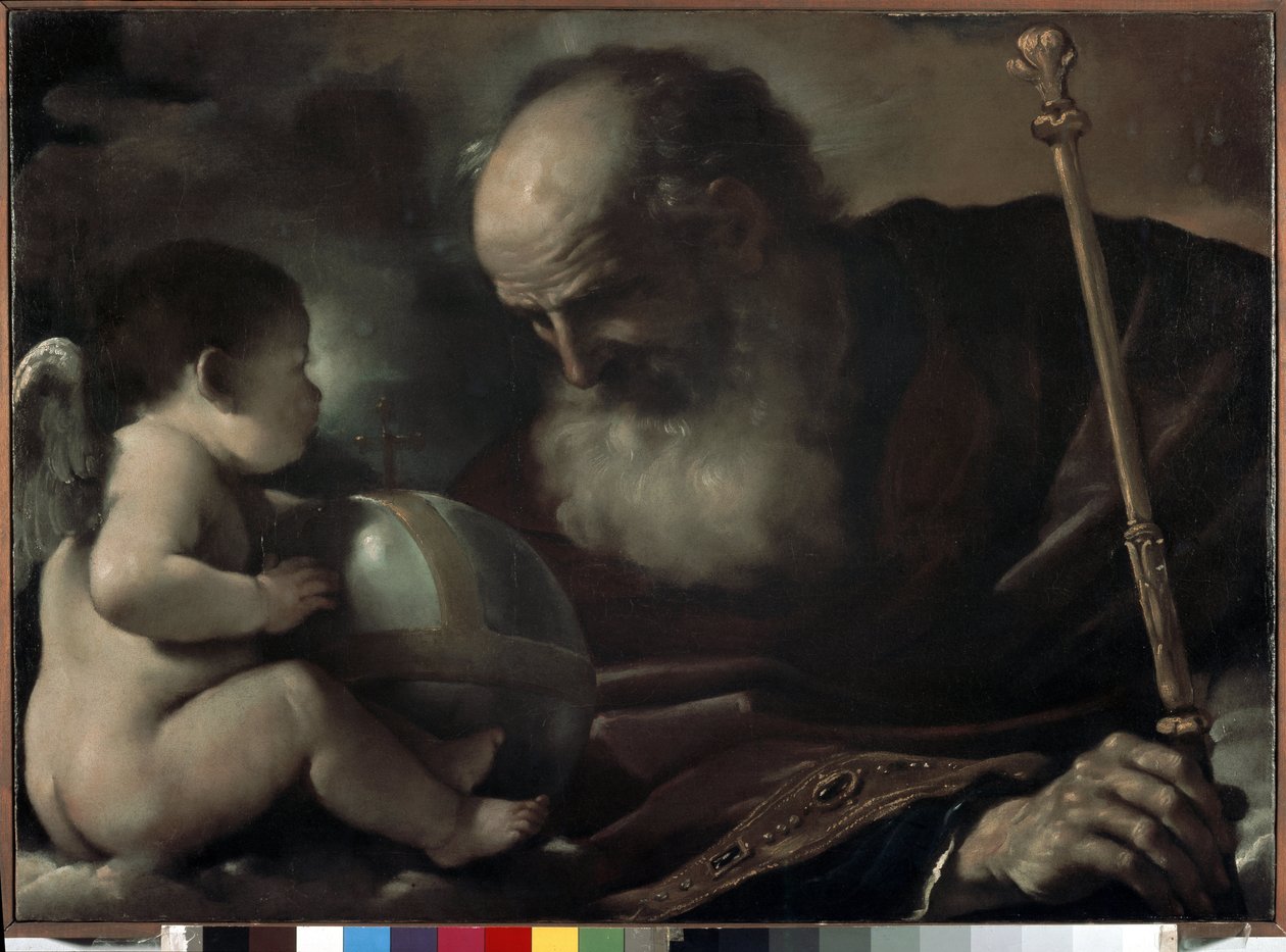 El Padre Todopoderoso con un Ángel de Guercino
