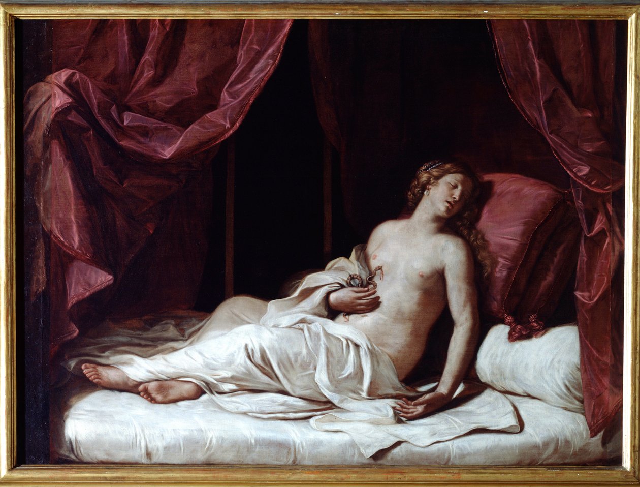 La muerte de la reina Cleopatra de Guercino