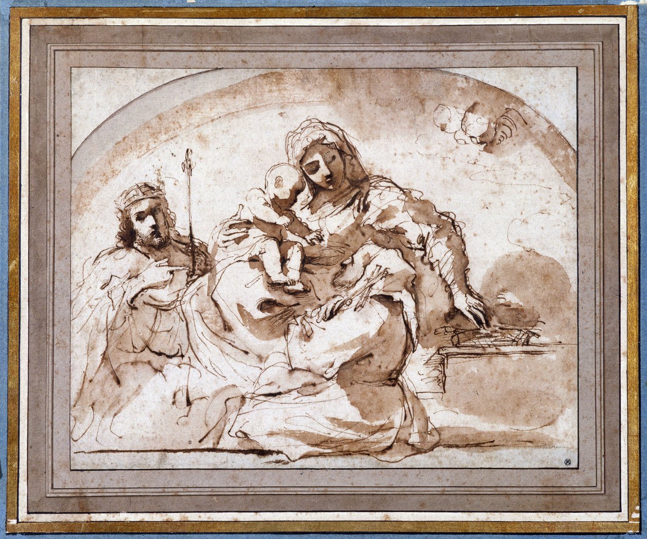 La Virgen con el Niño, San Luis y San Francisco de Guercino