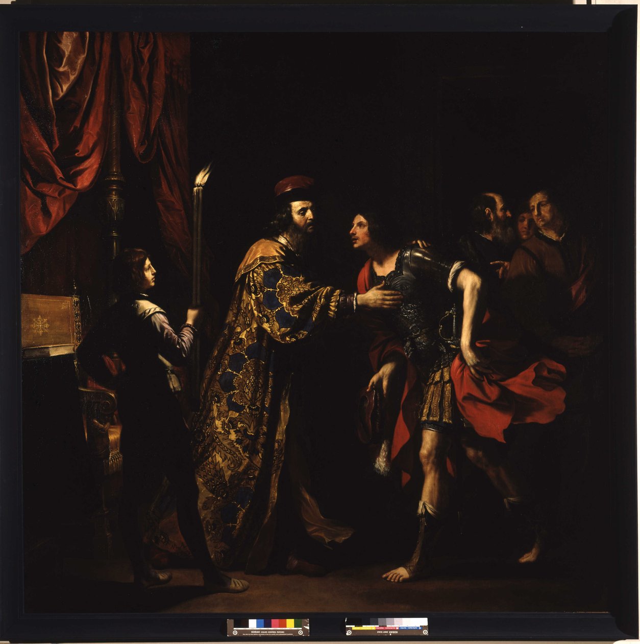 La despedida de Catón de Útica a su hijo de Guercino