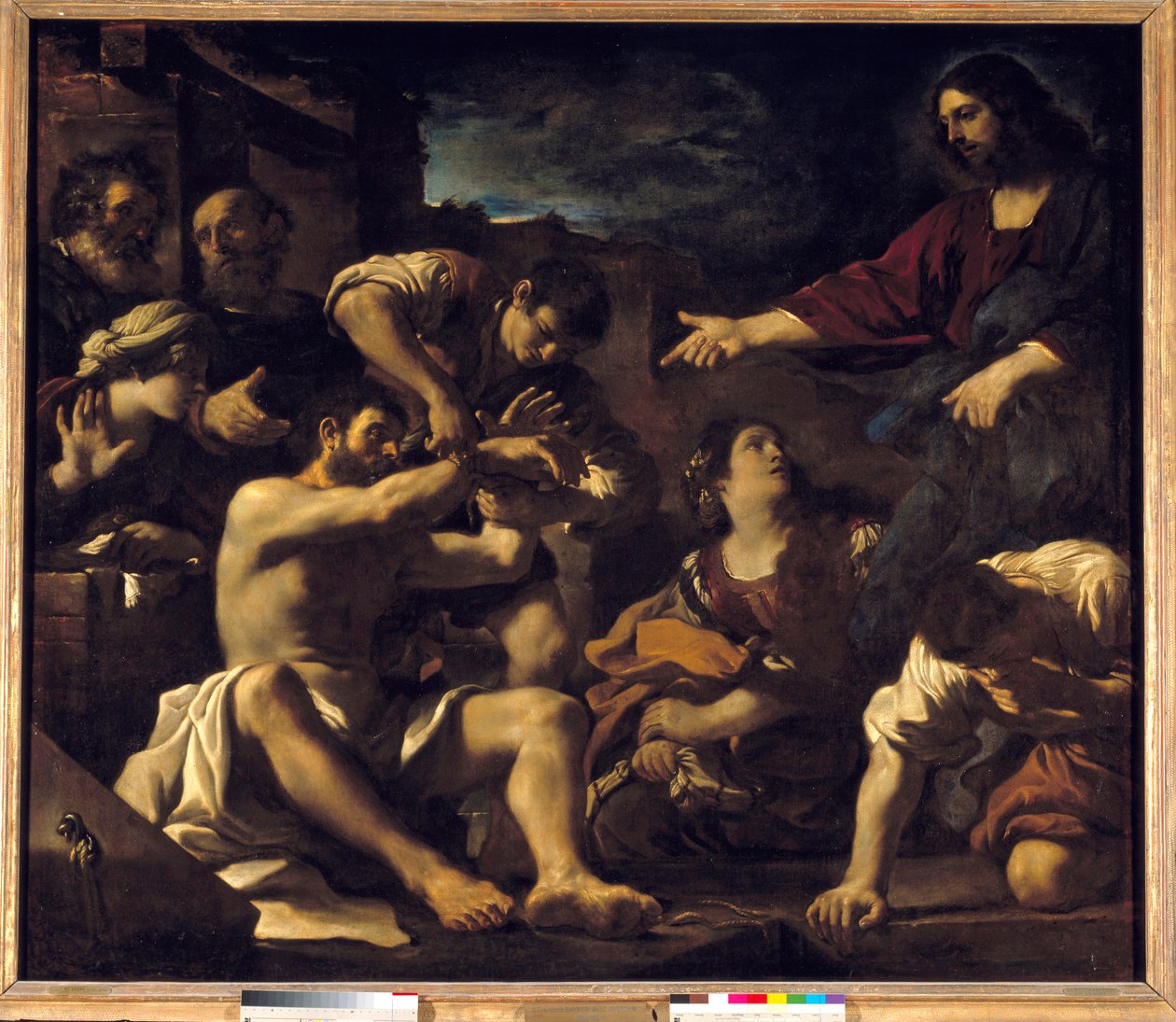 La resurrección de Lázaro de Guercino