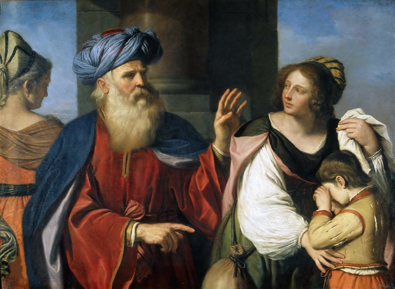 Abraham expulsando a Agar e Ismael, 1657 de Guercino