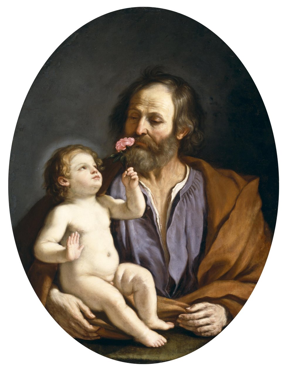 Guercino - San José con el Niño Jesús, c.1637 de Guercino