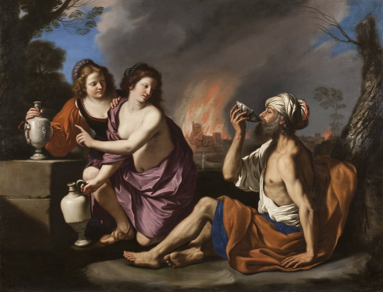 Lot y sus hijas de Guercino