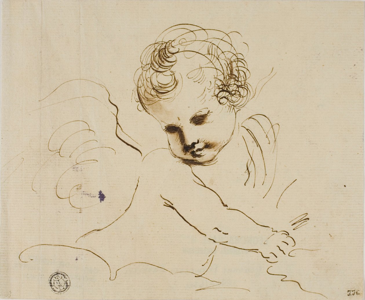 Putto en las Nubes de Guercino