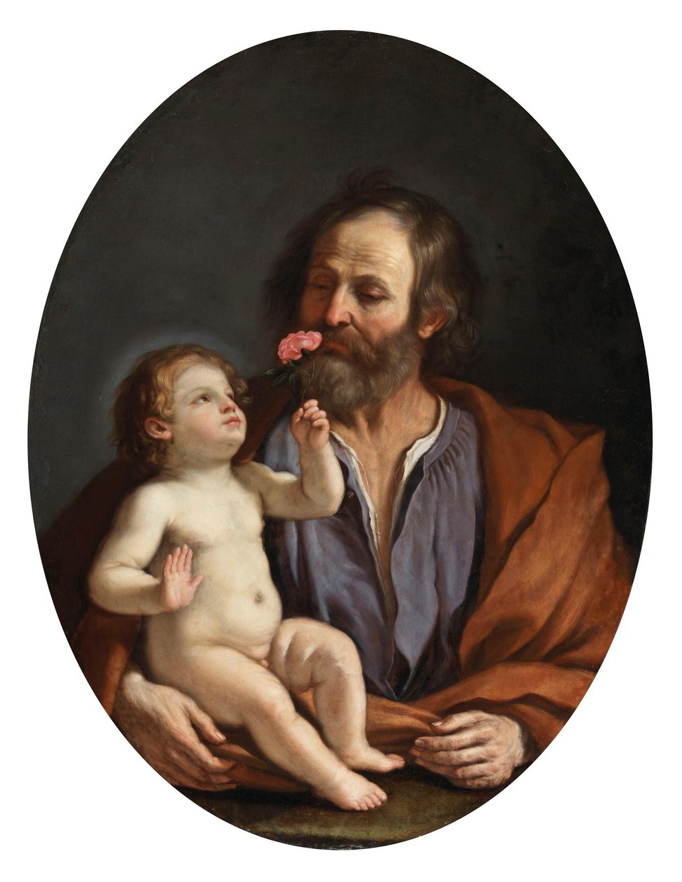 San José con el Niño Jesús de Guercino