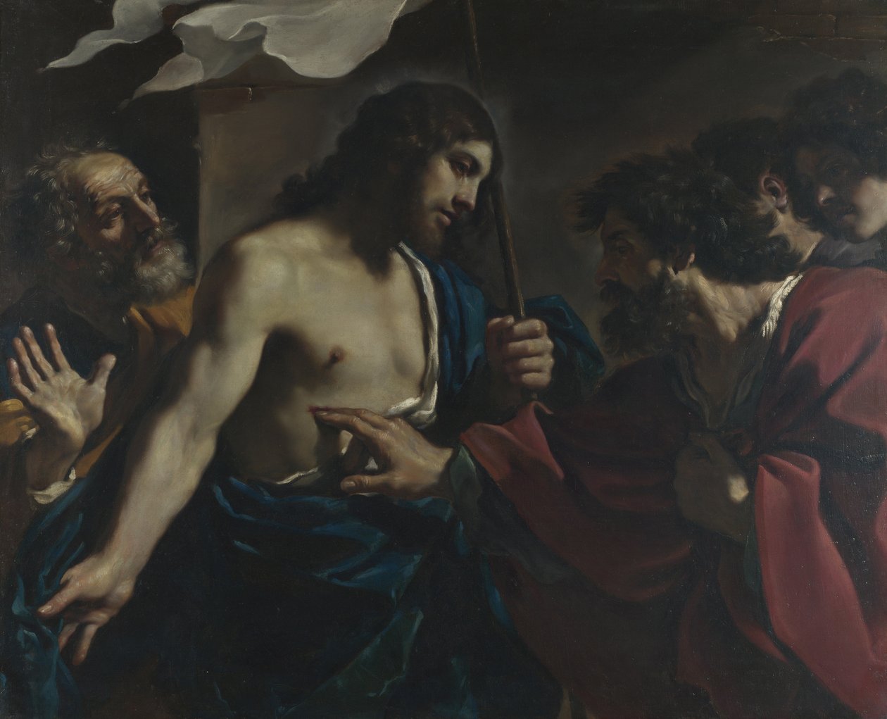La incredulidad de Santo Tomás, 1621 de Guercino
