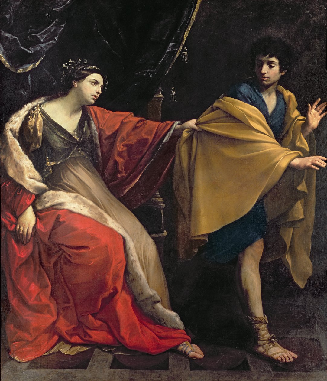 José y la esposa de Potifar, c.1626 de Guido Reni