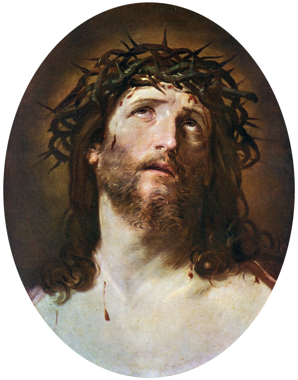 Cabeza de Cristo coronado de espinas, 1622-1623, 1912 de Guido Reni