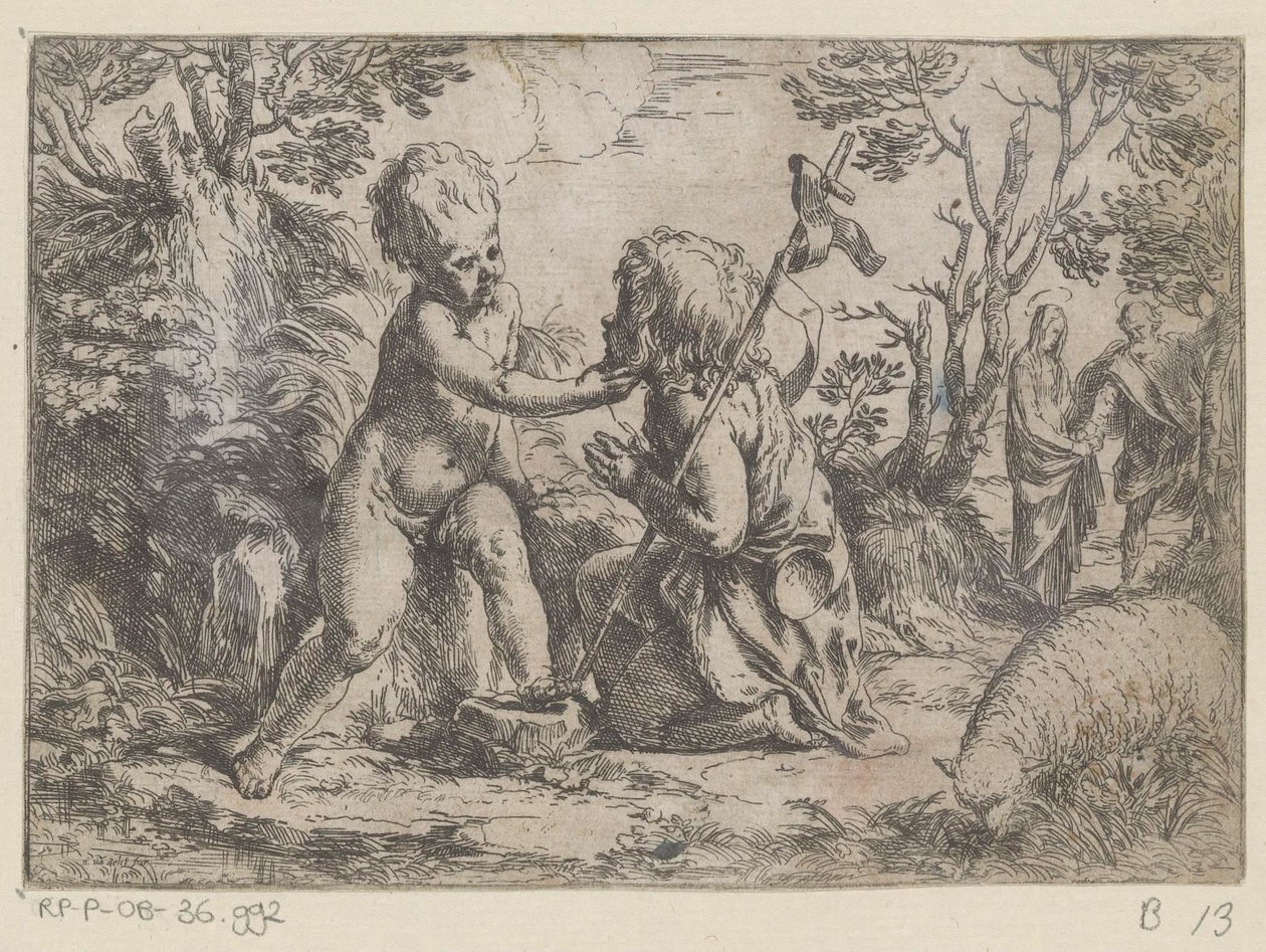 El Niño Jesús y el joven Juan Bautista de Guido Reni