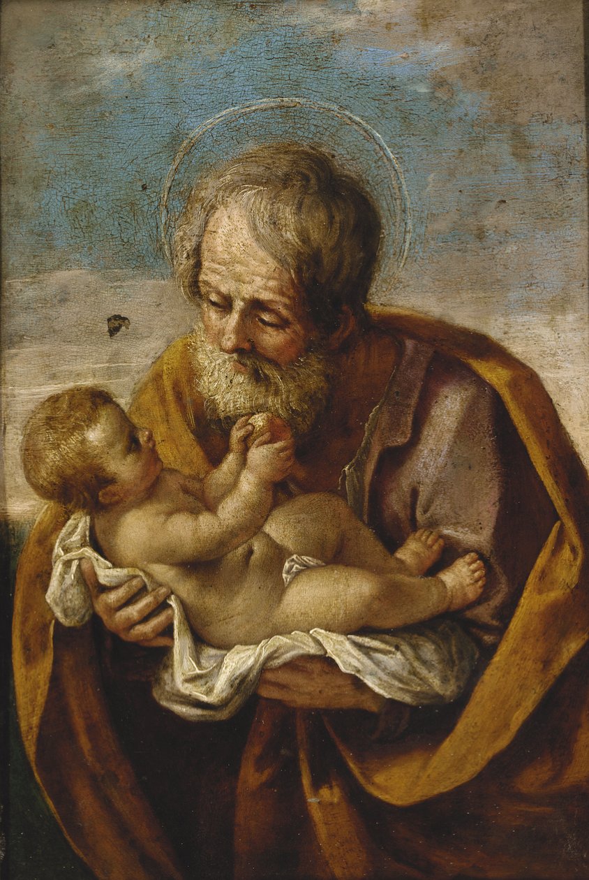 José y el Niño Jesús en sus brazos de Guido Reni
