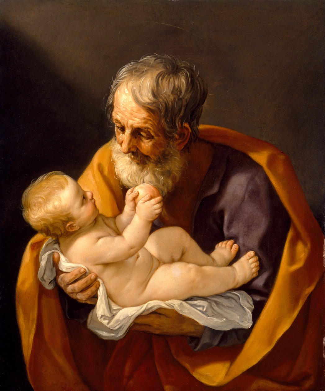 San José y el Niño Jesús, 1634-40 de Guido Reni
