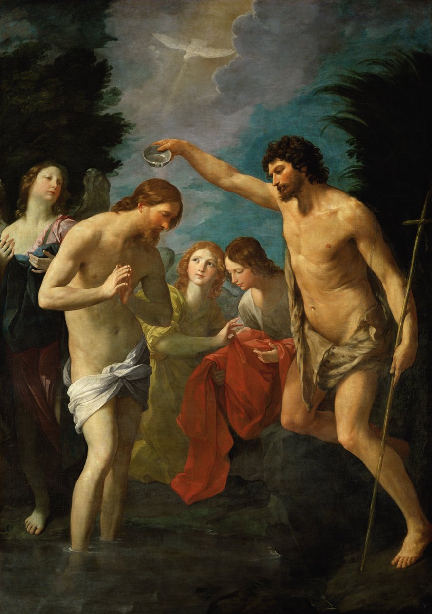 El bautismo de Cristo de Guido Reni