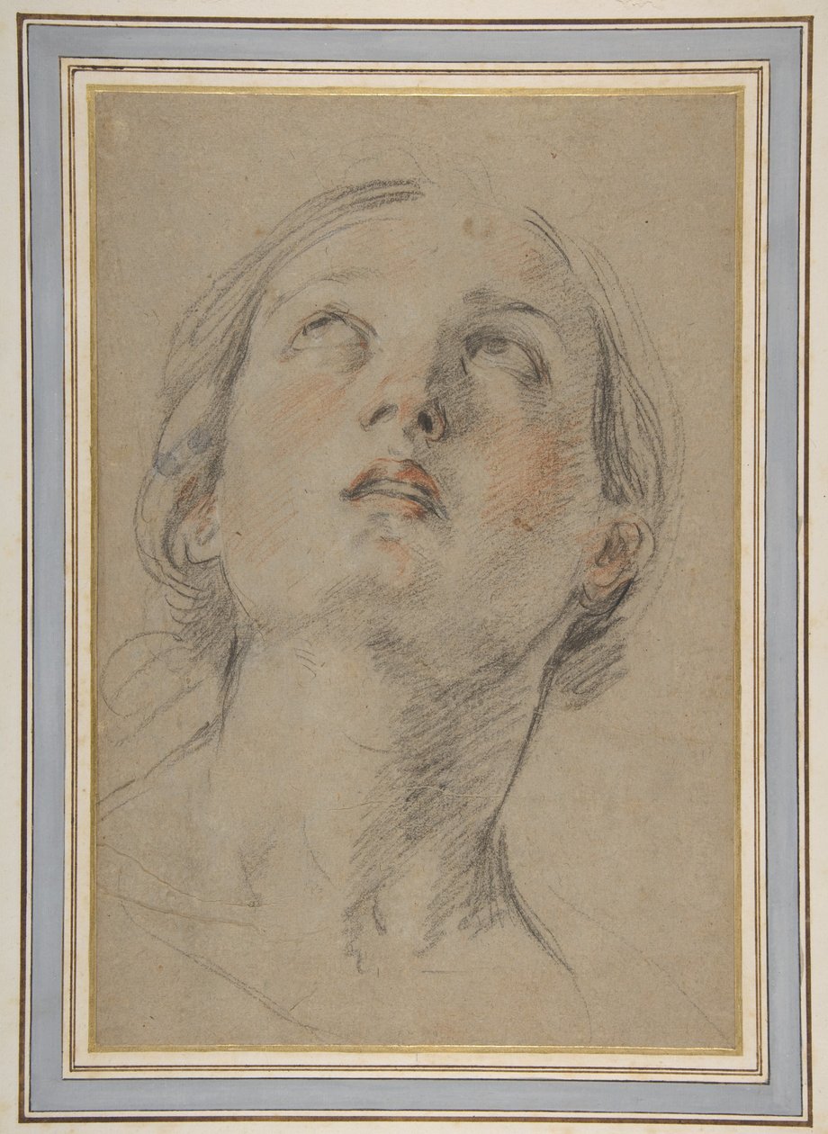 La cabeza de una mujer mirando hacia arriba (Judit) de Guido Reni