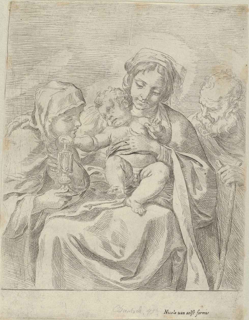 La Sagrada Familia con Santa Clara de Guido Reni