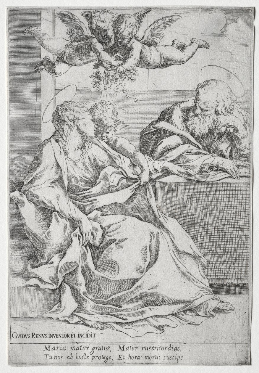 La Sagrada Familia con dos ángeles de Guido Reni