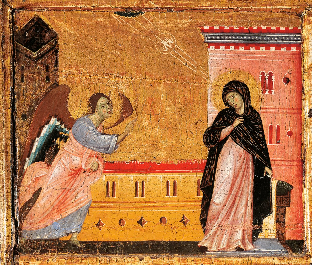 Anunciación (detalle) de Guido da Siena