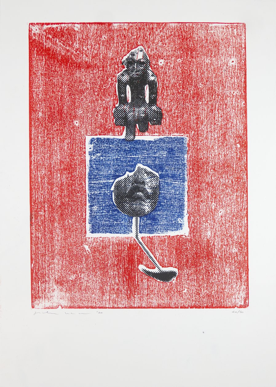 Habitación invisible nº3, 2019 (xilografía y serigrafía) de Guilherme Pontes