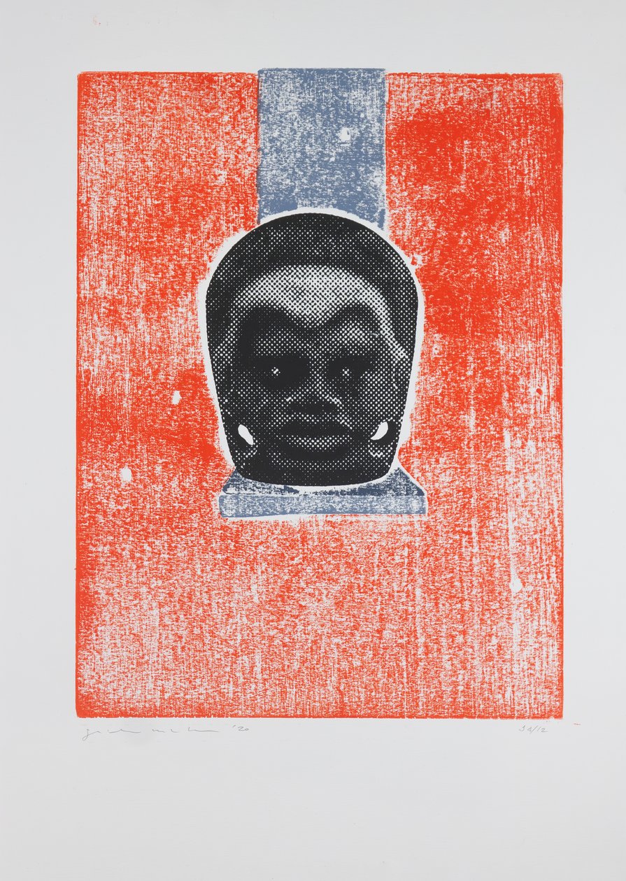 Habitación invisible nº5, 2019 (xilografía y serigrafía) de Guilherme Pontes
