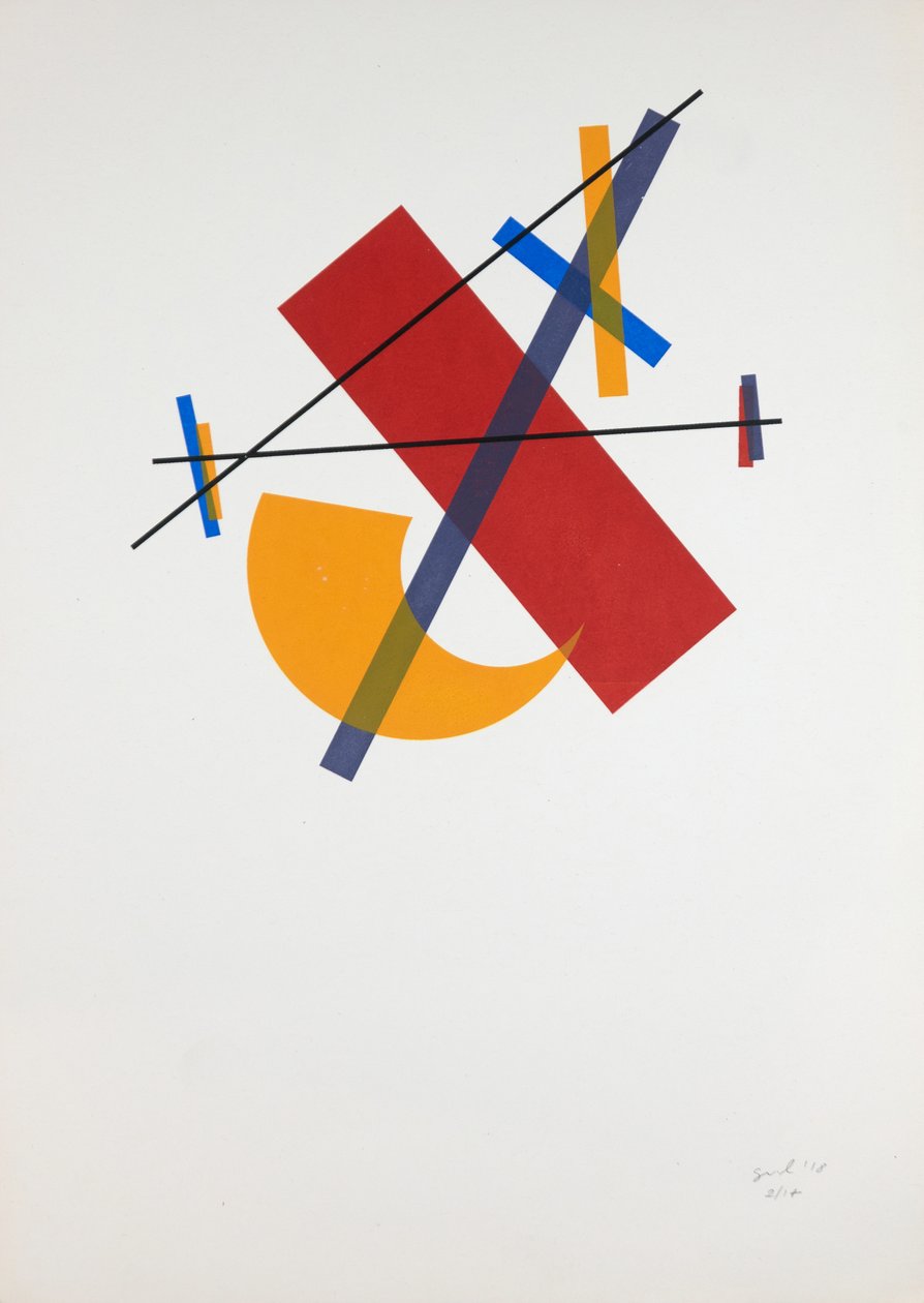 Movimiento Nº1, 2018 (serigrafía) de Guilherme Pontes