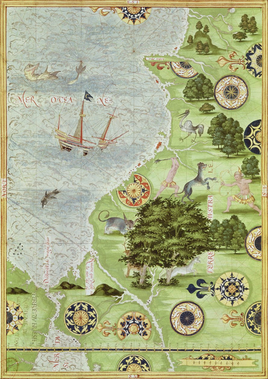 Fol.39v Mapa del Estrecho de Magallanes, de 