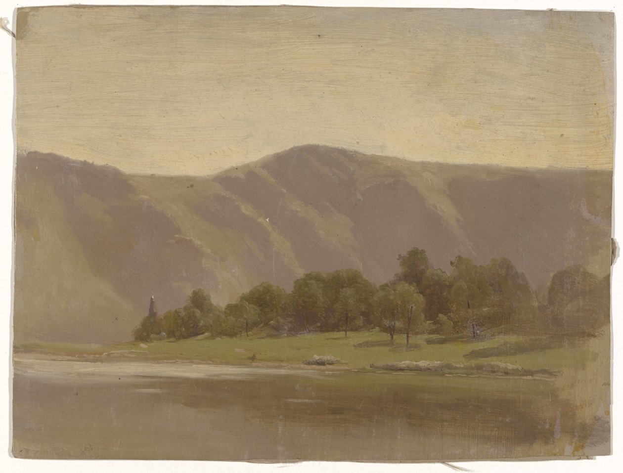 Río al pie de una cordillera de Guillaume Anne van der Brugghen