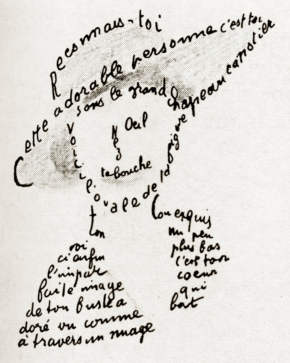 Reconócete a ti mismo poema dirigido en Lou de Guillaume Apollinaire