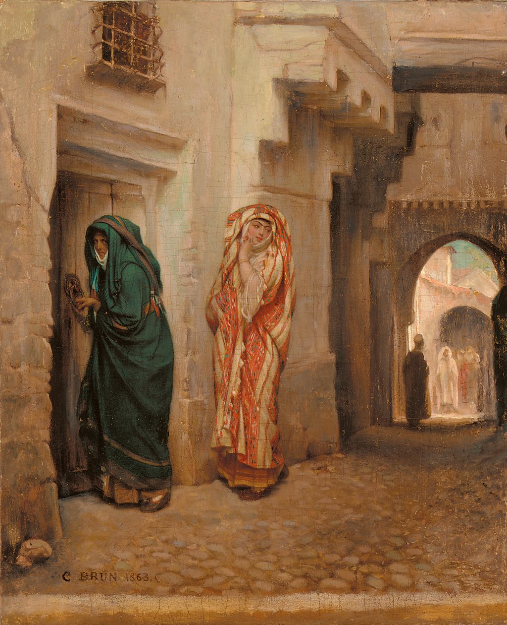 Un encuentro secreto, 1863 de Guillaume Charles Brun
