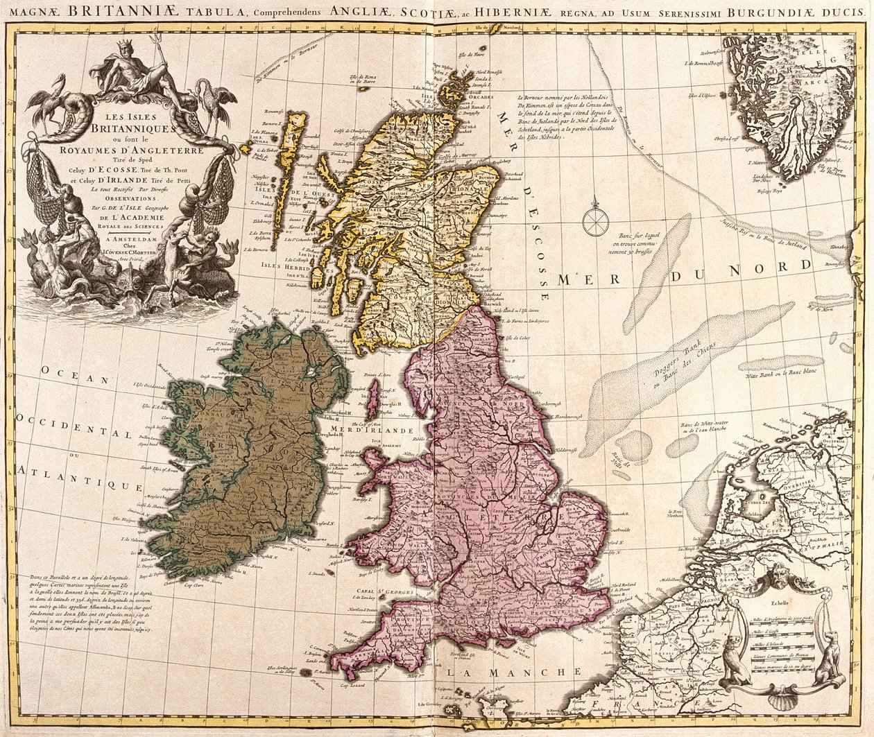 Gran Bretaña e Irlanda de Guillaume Delisle