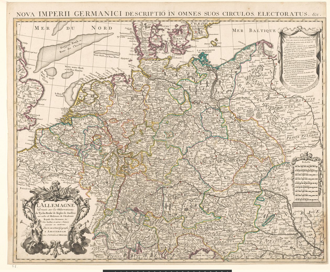 Mapa de Alemania de Guillaume Delisle