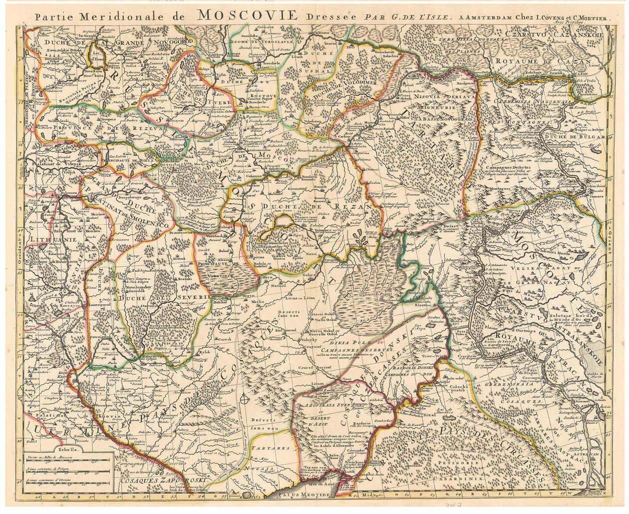 Mapa de Moscovia de Guillaume Delisle