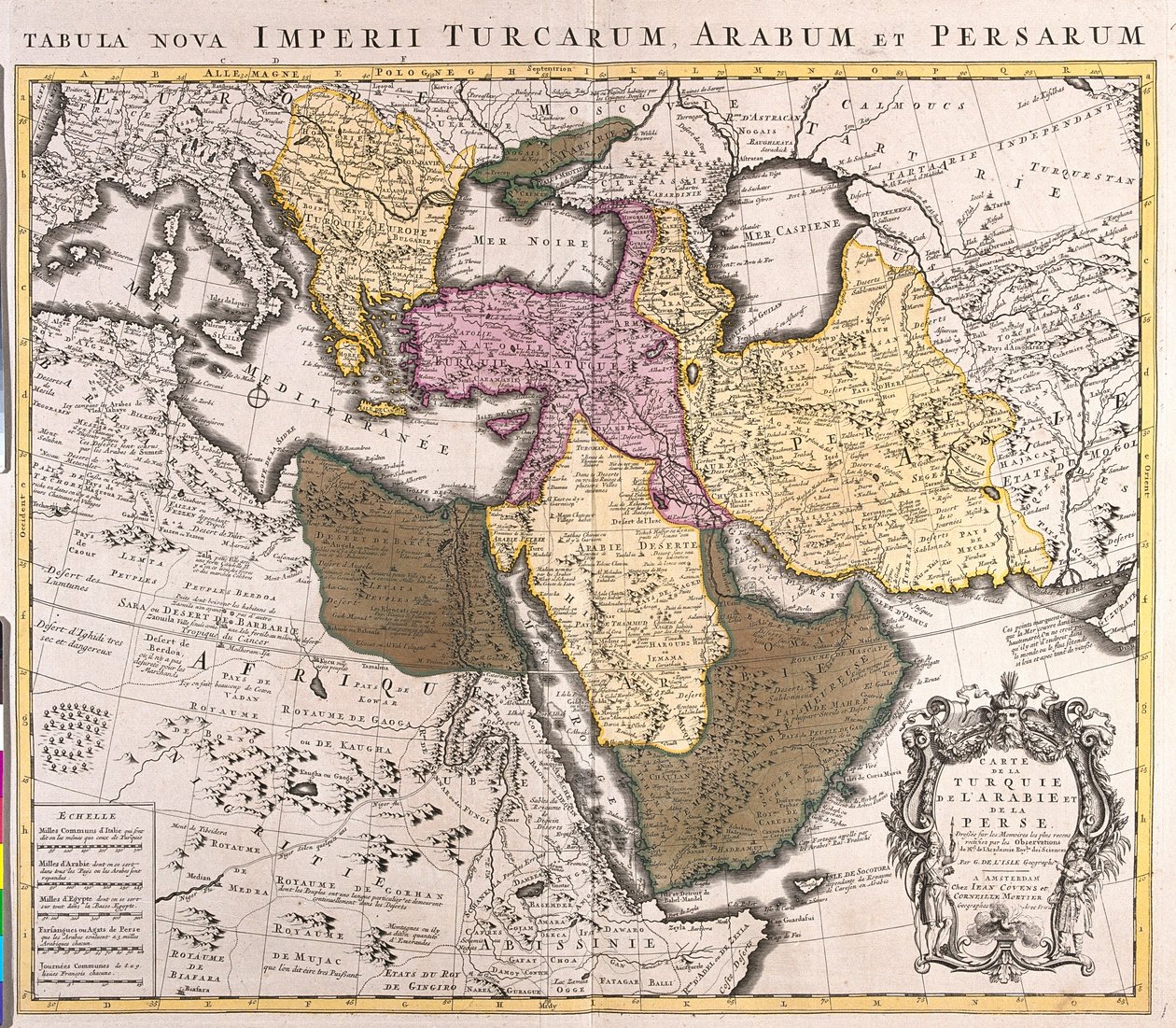 Sur de Eslovaquia, Eslovenia, Croacia, Hungría, Rumanía, Moldavia, sur de Ucrania, Bosnia y Herzegovina, Serbia y Montenegro, Bulgaria, Albania, República de Macedonia, Grecia, Turquía, Georgia, Armenia, Azerbaiyán, Irán, Chipre, Siria, Irak, este de Libia de Guillaume Delisle