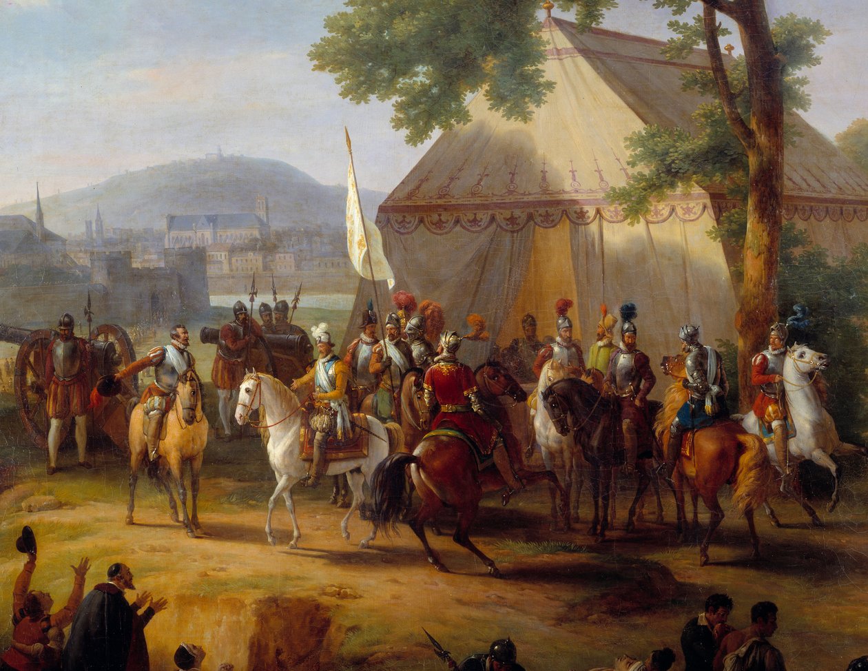 El rey Enrique IV saliendo de su tienda (detalle) de Guillaume Frederic Ronmy