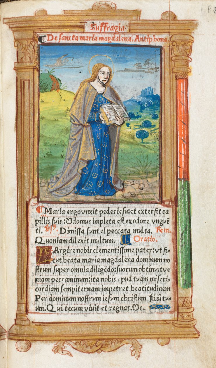 Libro de Horas Impreso (Uso de Roma): fol. 109r, María Magdalena de Guillaume Le Rouge