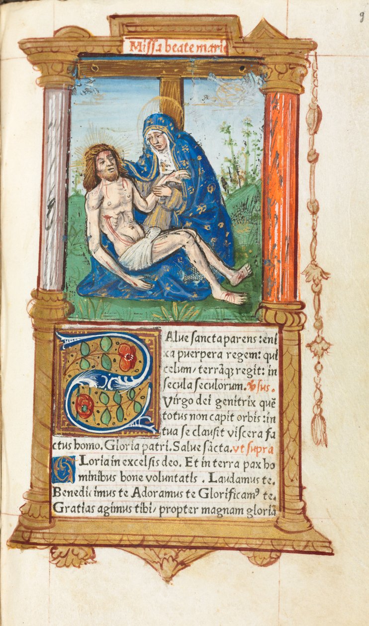 Libro de Horas Impreso (Uso de Roma): fol. 53r, Piedad de Guillaume Le Rouge