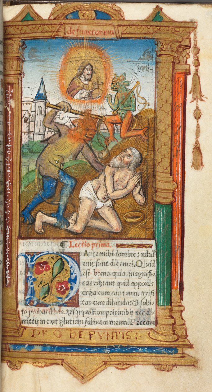 Libro de Horas Impreso Uso de Roma: fol, 78r, Job, 1510 de Guillaume Le Rouge