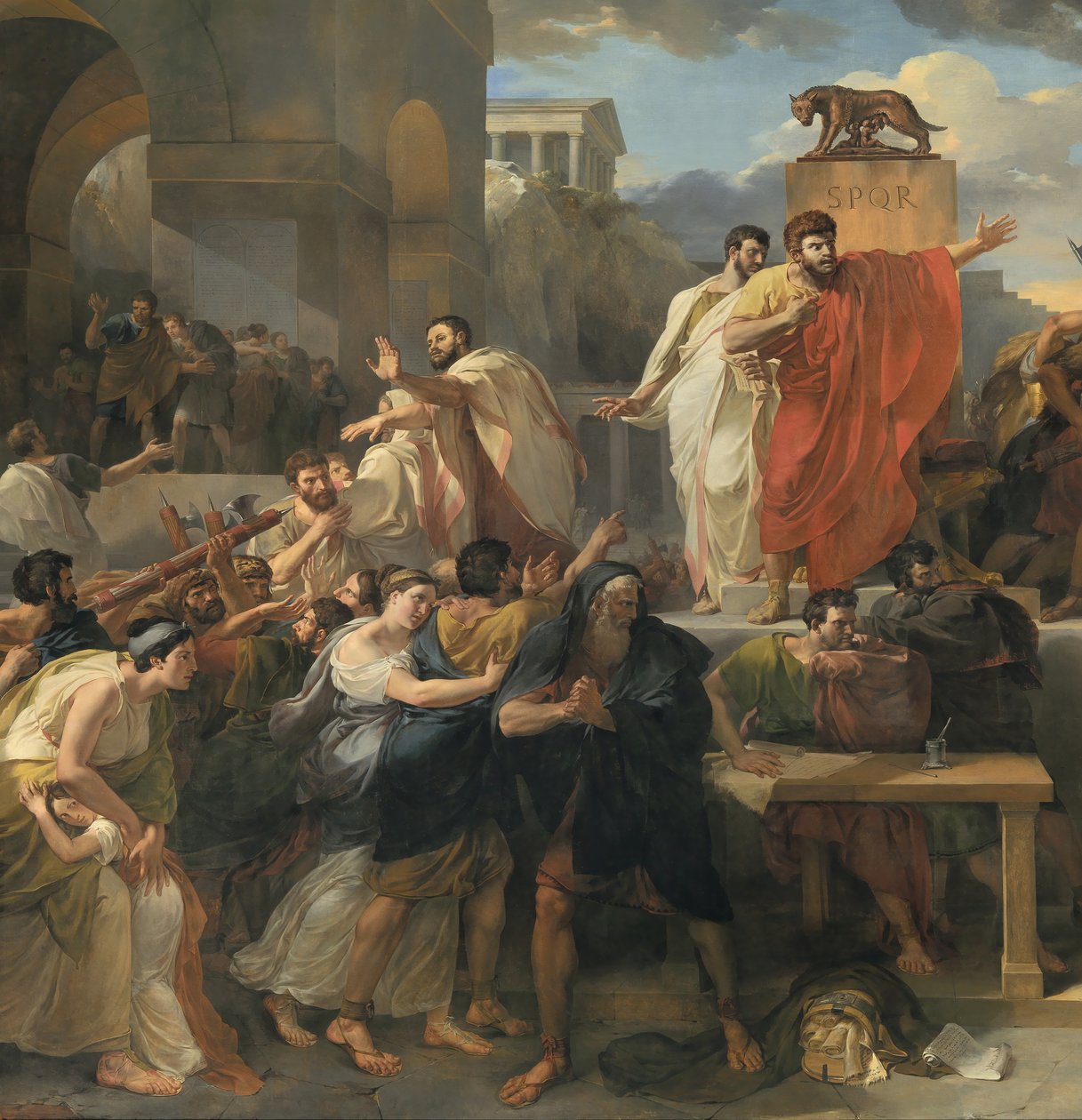 (detalle) Muerte de Virginia de Guillaume Lethiere