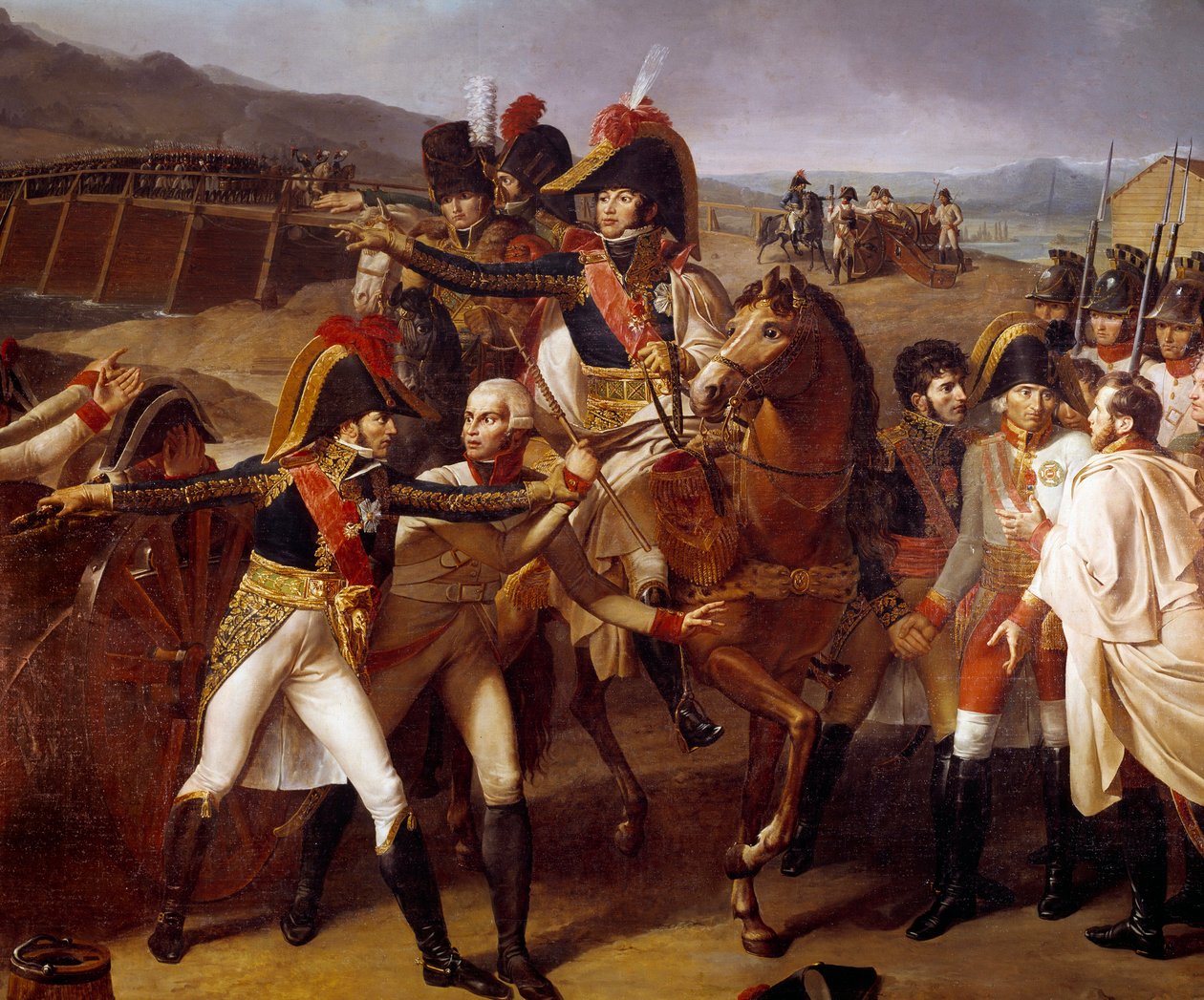 Sorpresa del puente de Tabour en el Danubio 14/11/1805 (detalle) de Guillaume Lethiere