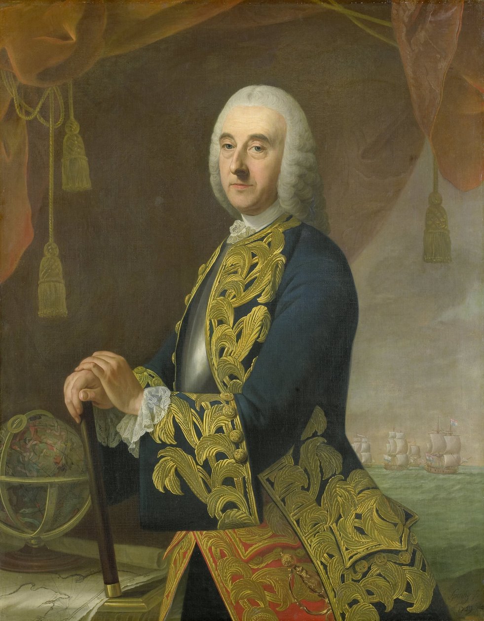 Retrato del vicealmirante Hendrik Lijnslager, hijo de Harmen Lijnslager y Judith Allijn de Guillaume de Spinny