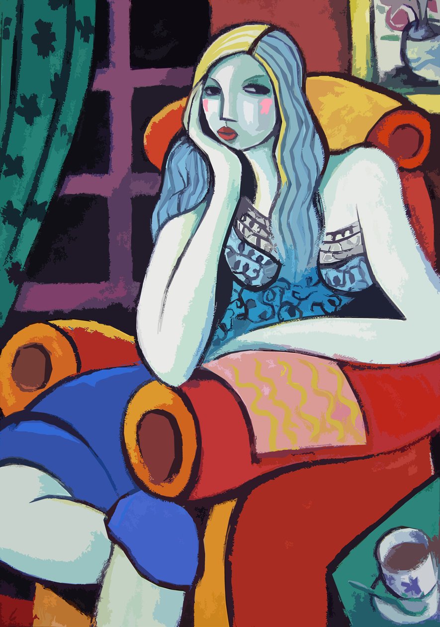 Moonlight, 2007 (gouache con retoque digital) de Guillermo Martí Ceballos