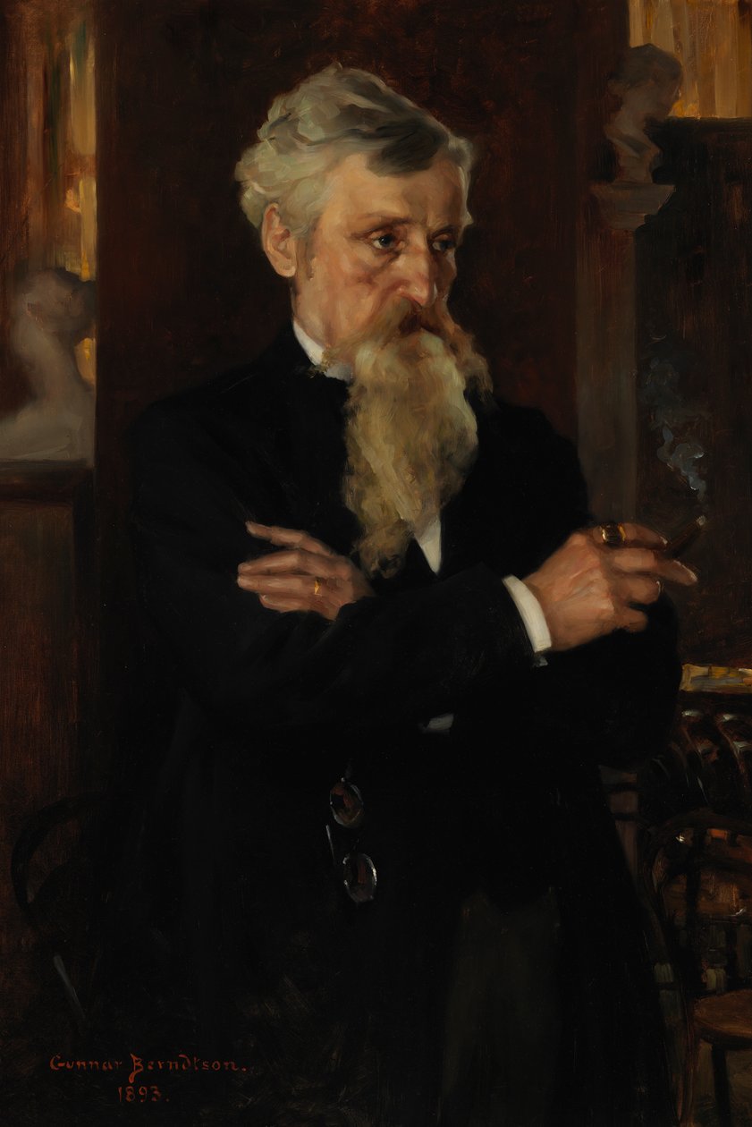Retrato de August Schauman, periodista de Gunnar Berndtson