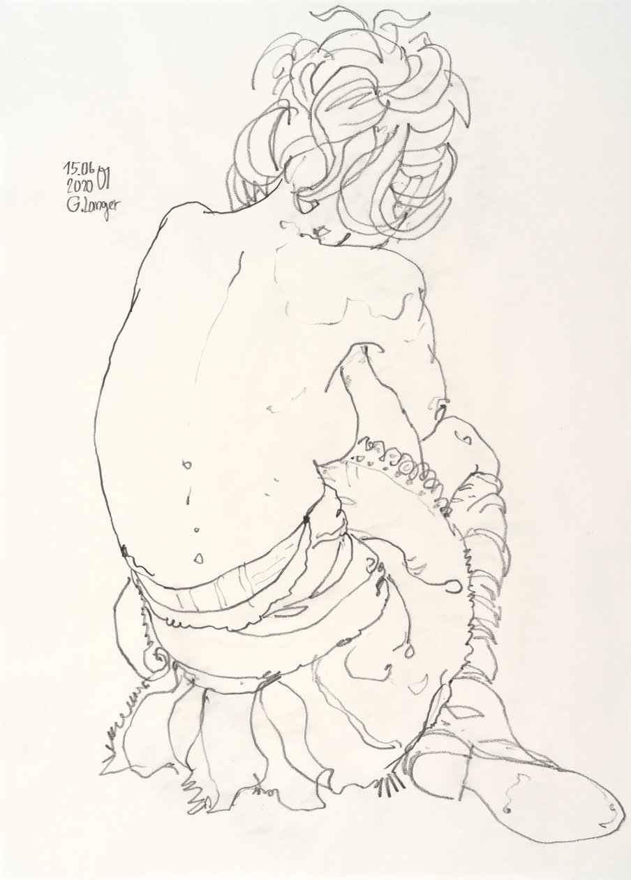 Desnudo femenino, Al borde del tiempo de Gunter Langer
