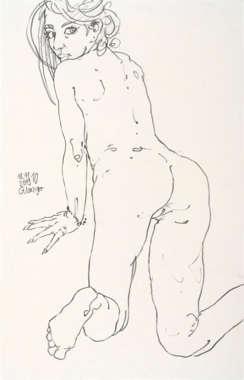Desnudo arrodillado, Ser encantador de Gunter Langer