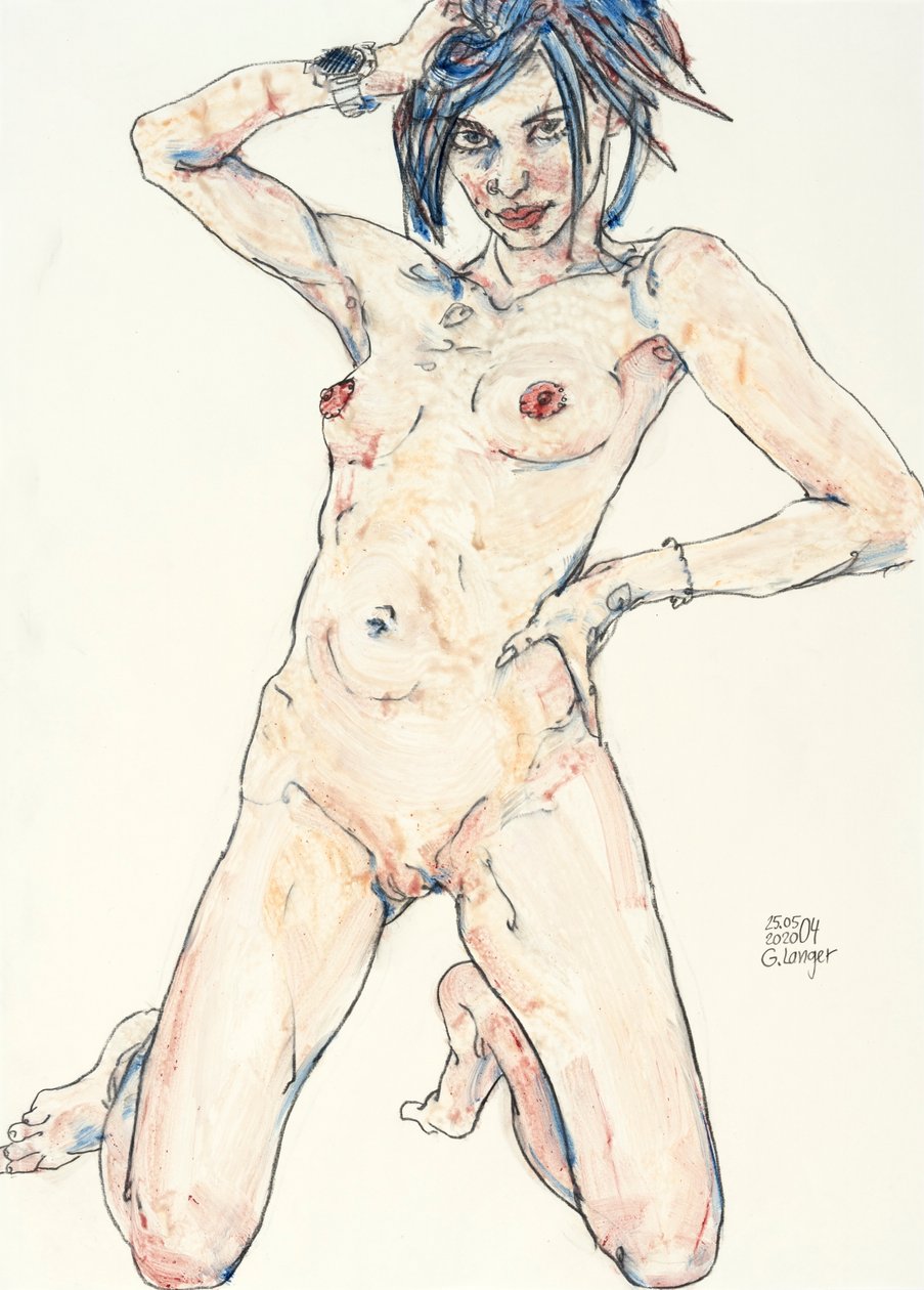 Desnudo arrodillado, Encuentro único de Gunter Langer